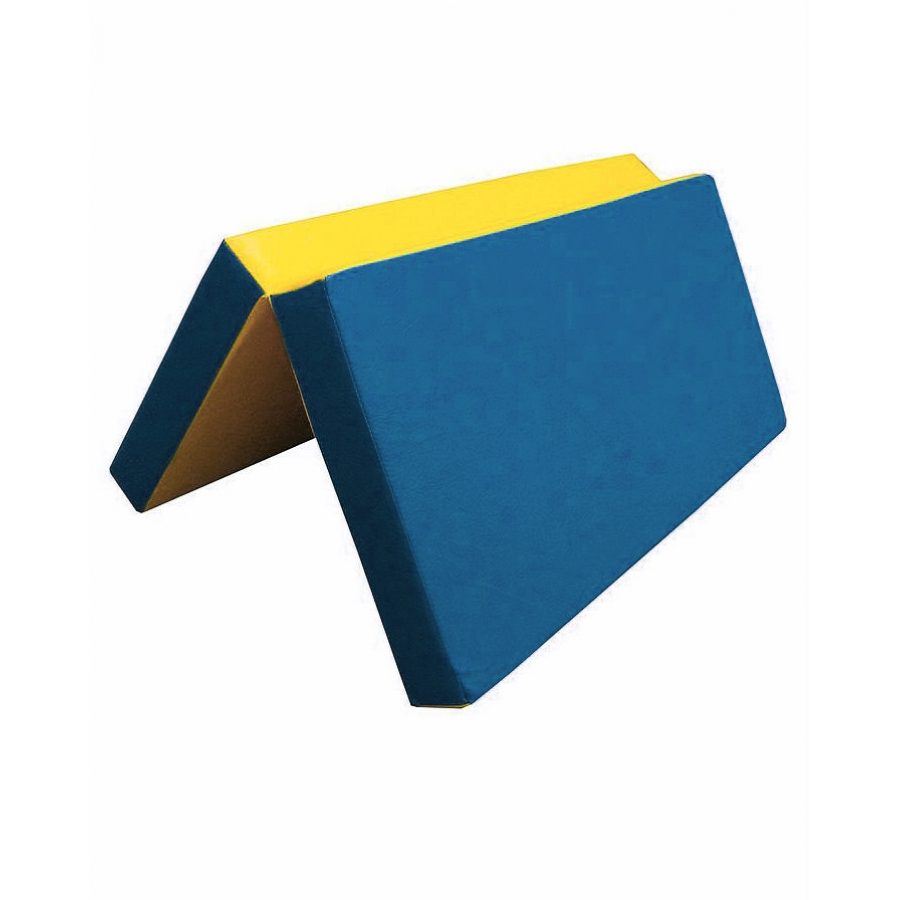 Мат №4 (100 х 100 х 10) складной (синий/желтый)
