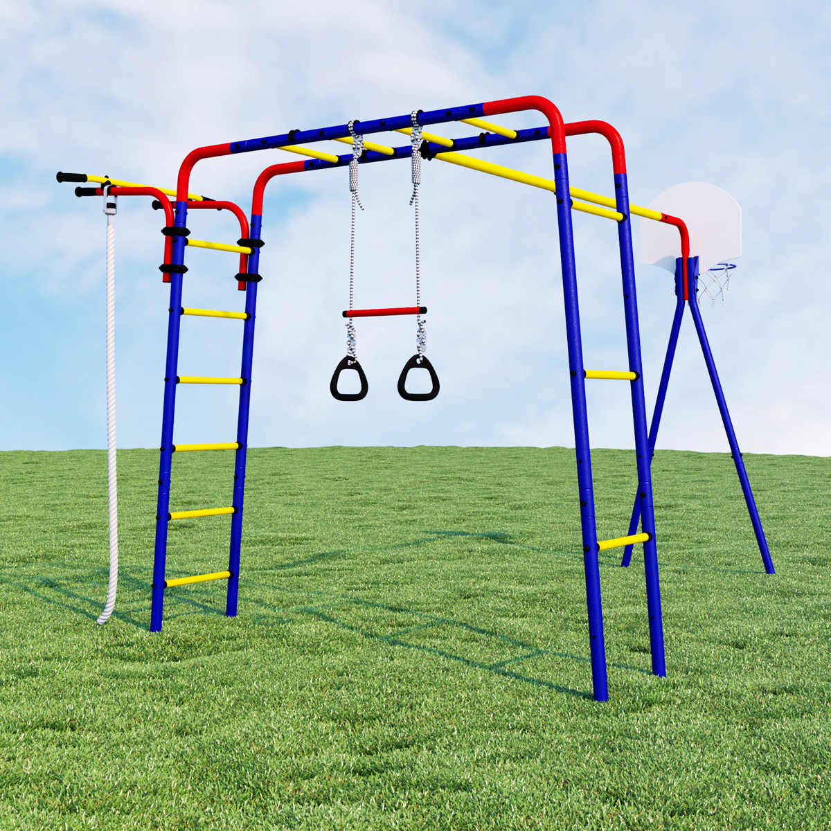 Спортивно-игровой комплекс ROMANA Акробат R.103.19.04 (+ Качели цепные 1.Д-26.02 + Качели цепные 1.Д-26.02)