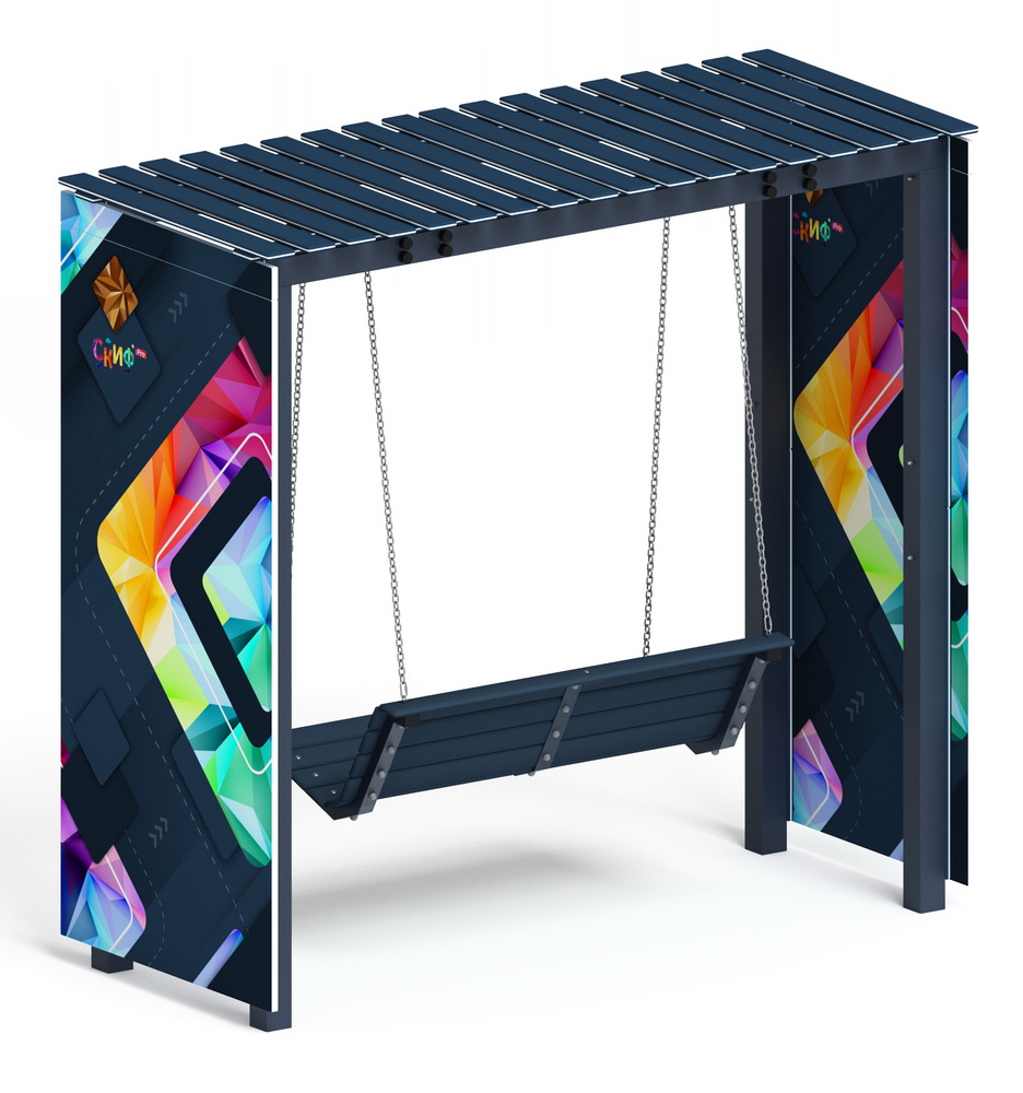 Пергола с качелями (СКИФ) МФ 78.06.01-01 /без поликарбоната/