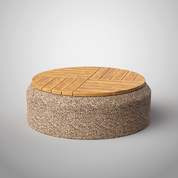 Скамья круглая из бетона С-44