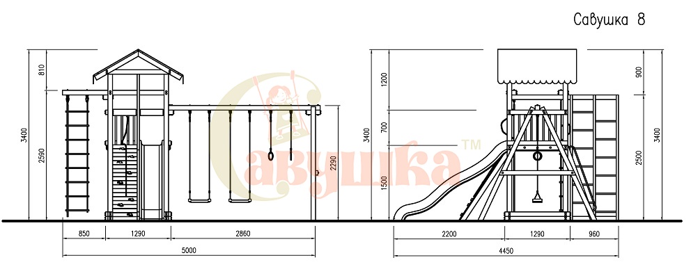 Детская площадка из дерева Савушка "4 сезона" - 3