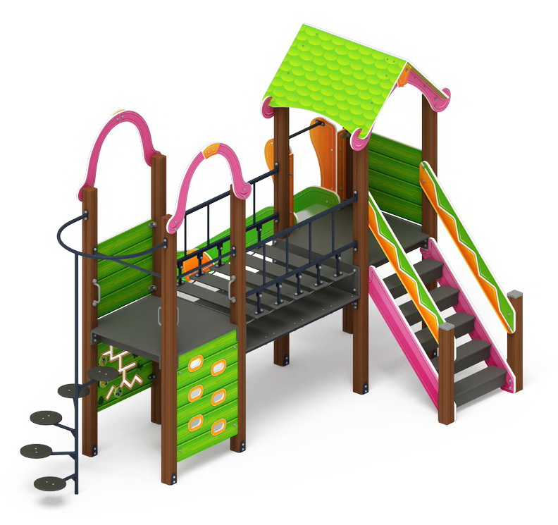 ЛУКОМОРЬЕ детский игровой комплекс ДИК 2.25.10-01.С (Н=1200)