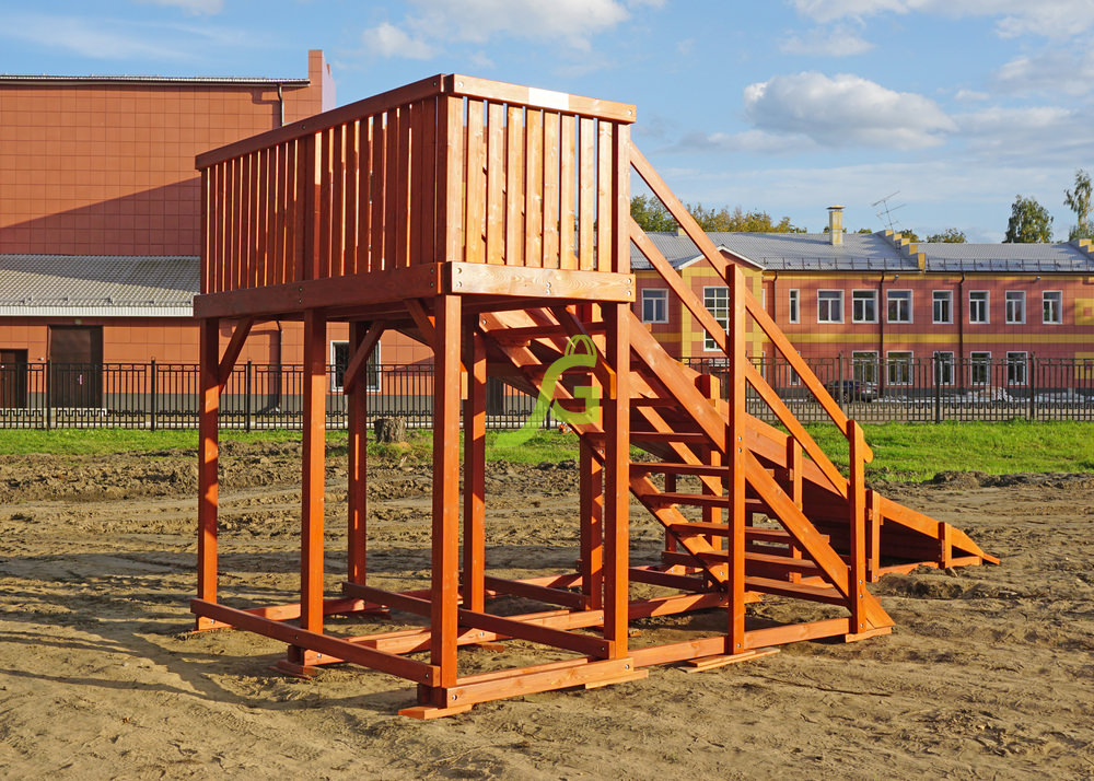 Детские деревянные зимние горки Snow Fox, скат 5,9 метров