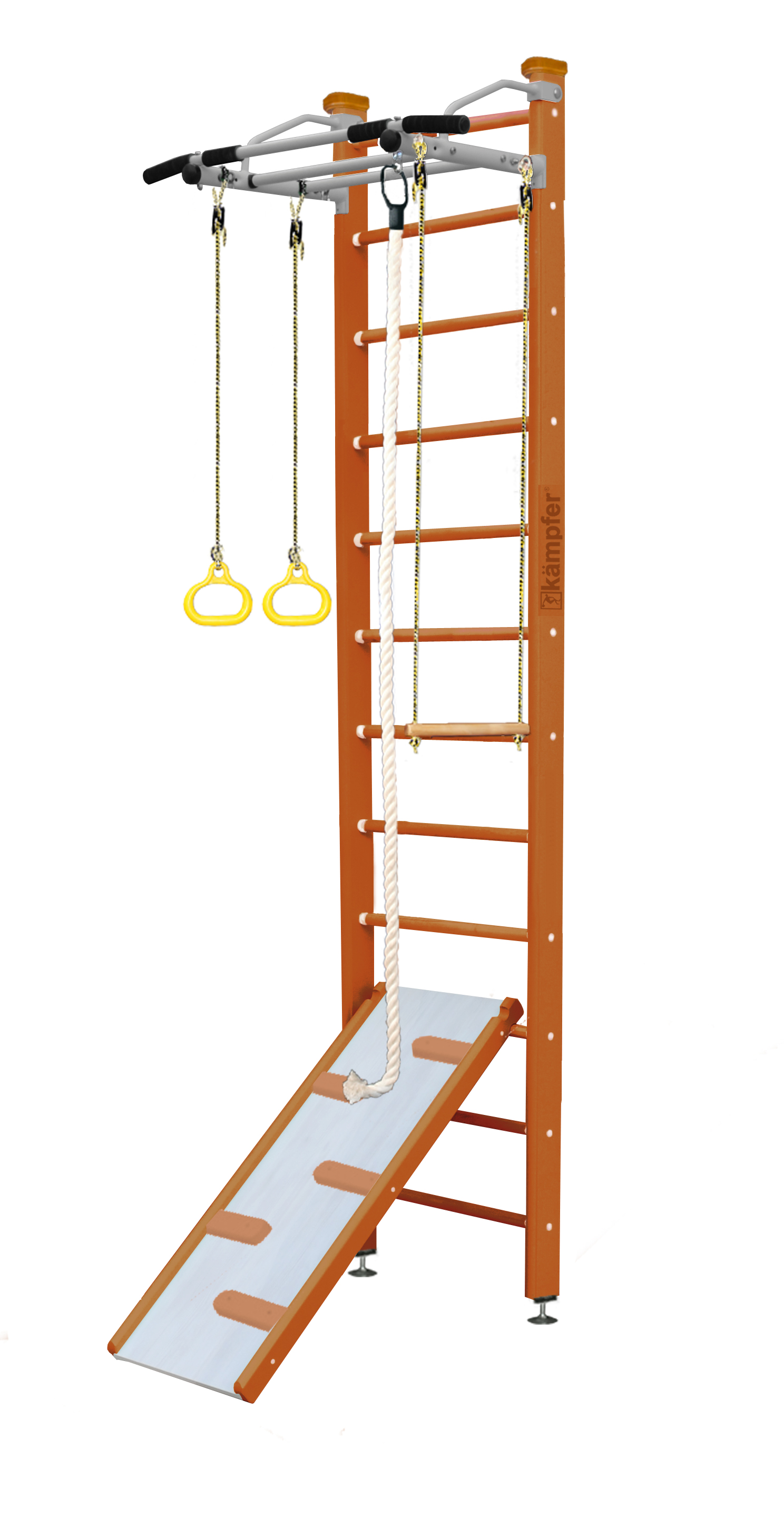 Шведская стенка Kampfer Ride Ceiling (№3 Классический Высота 3 м белый антик турник)