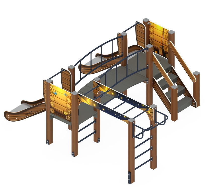 КАРАПУЗ (Эко) детский игровой комплекс ДИК 1.001.04-02 (H=750)