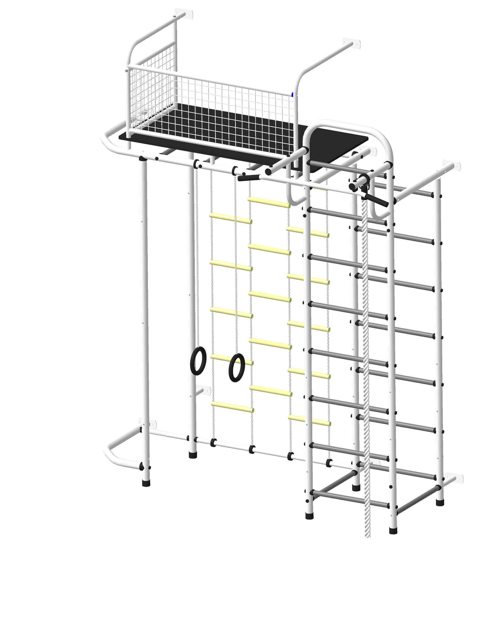 Спортивно-игровой комплекс Пионер С6ЛМ бело/серый