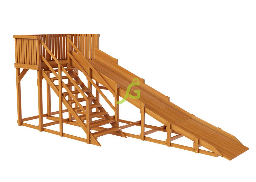 Детские деревянные зимние горки Snow Fox, скат 5,9 метров