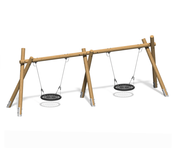 Качели сдвоенные для детской площадки Столбушка-гнездо КЧ-33.4
