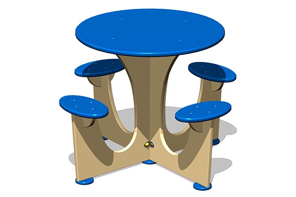 Стол уличный со скамьями  ZION М5 СП244