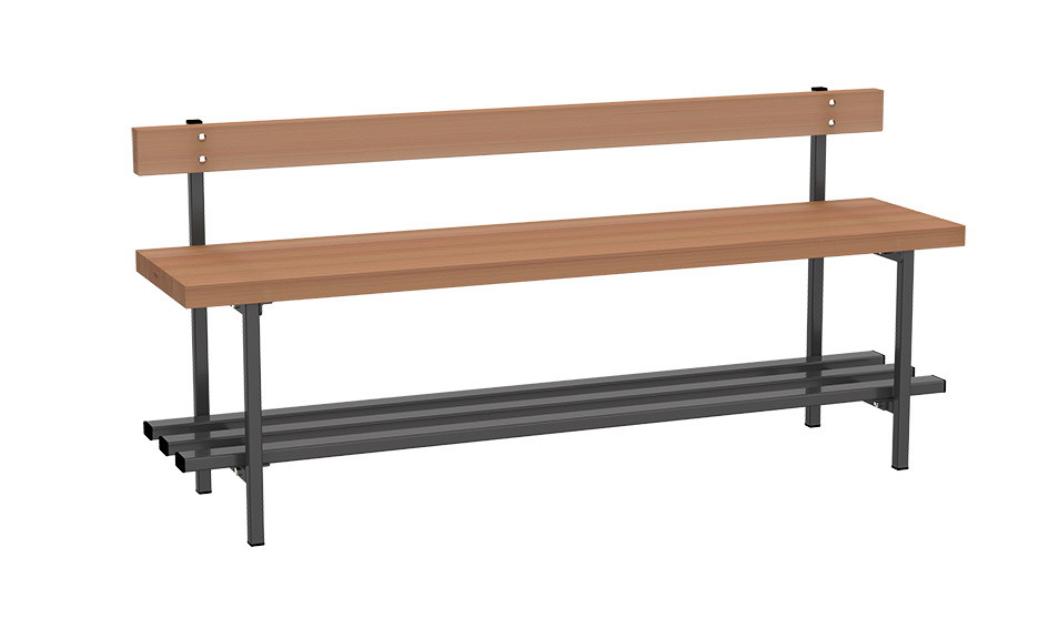 Скамья для раздевалок со спинкой 2 м