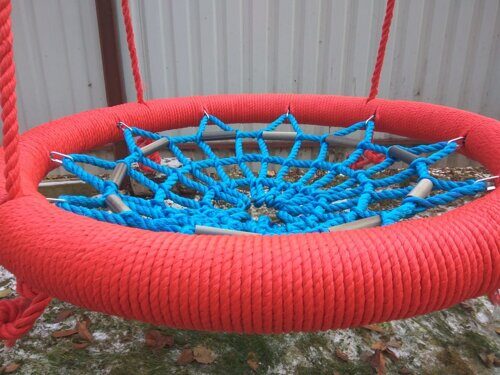 Качели-гнездо ХИТ 120 см общественные на канатах