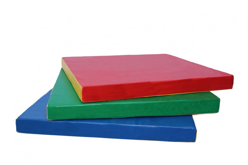 Мат № 2 (100 х 100 х 10) зелёно/жёлтый