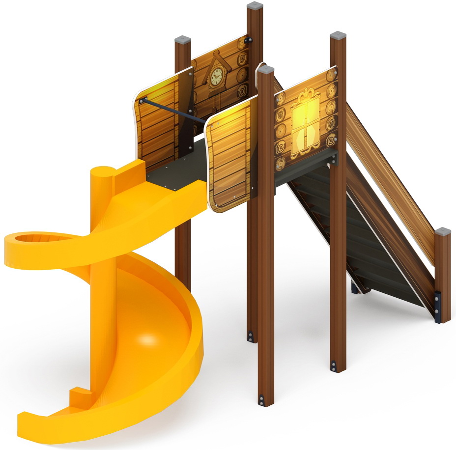 ВИНТОВАЯ (Эко) горка (H=2000) ИО 43.01.01-02