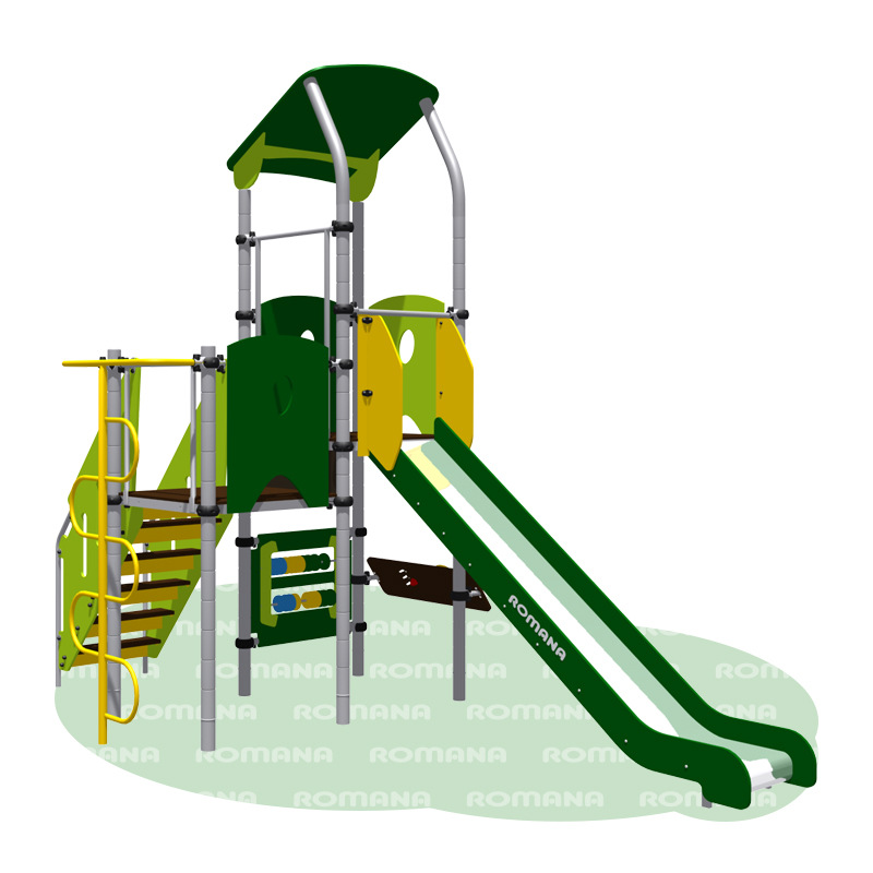 Игровой комплекс «Romana 101.04.03» зелёно/жёлтый
