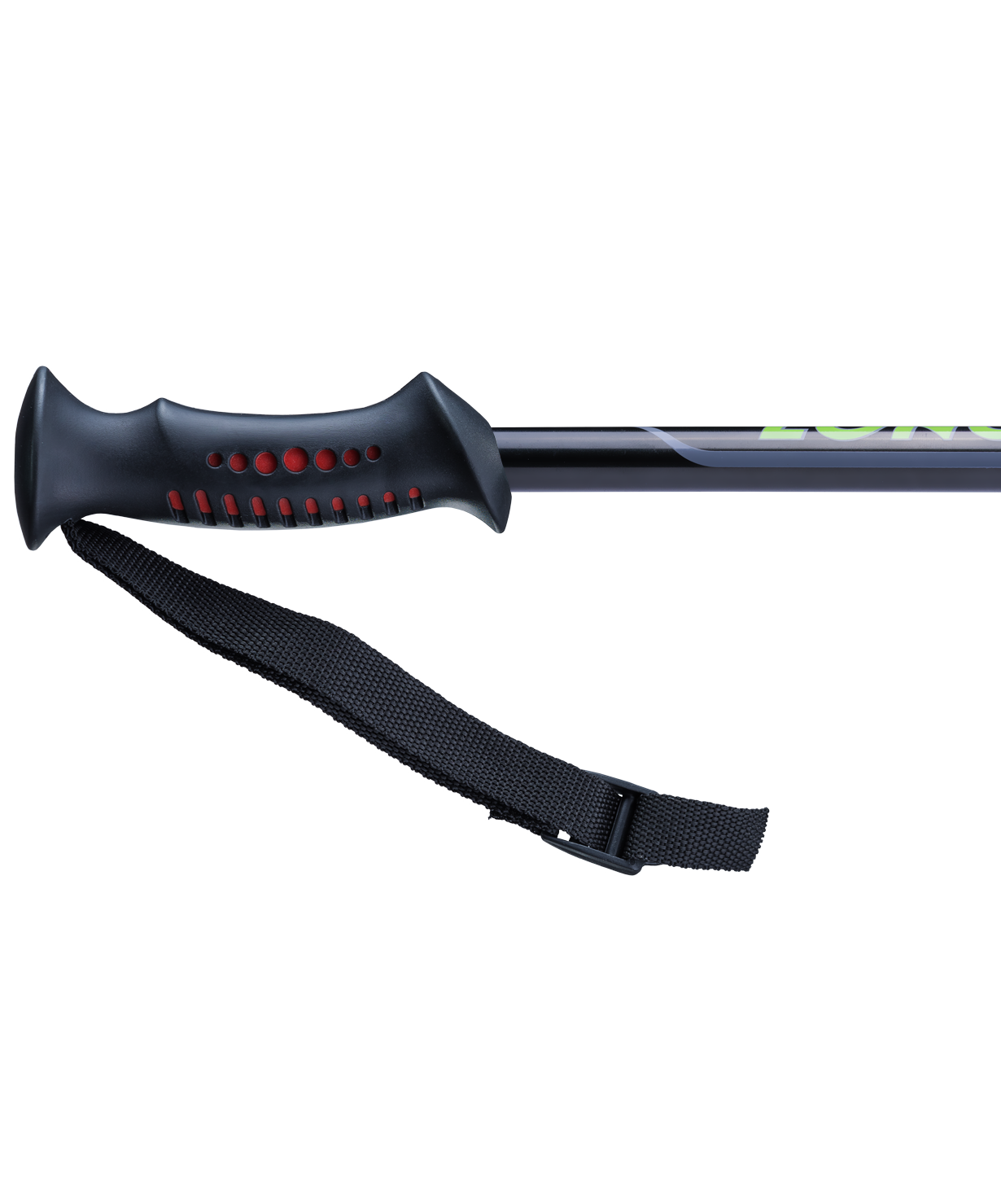 Палки для скандинавской ходьбы Longway, 77-135 см, 2-секционные, чёрный/ярко-зелёный