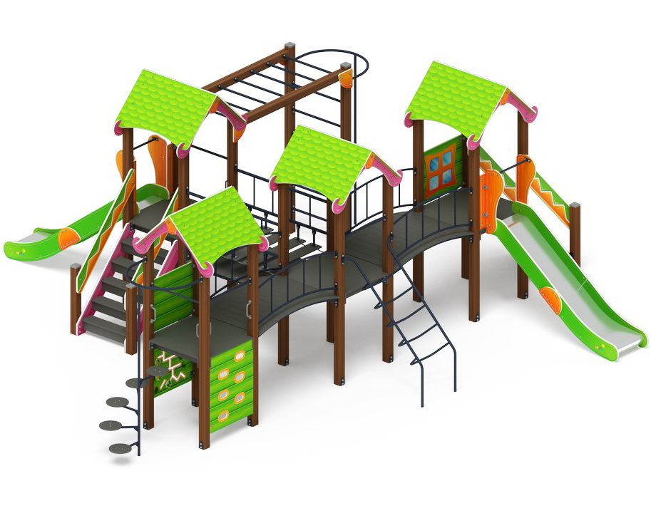 ЛУКОМОРЬЕ детский игровой комплекс ДИК 2.25.08-01.С (Н=1200)