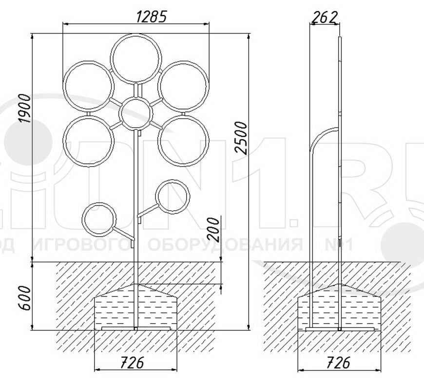 Мишень для бросания мяча ZION Маргаритка (СЭ138)