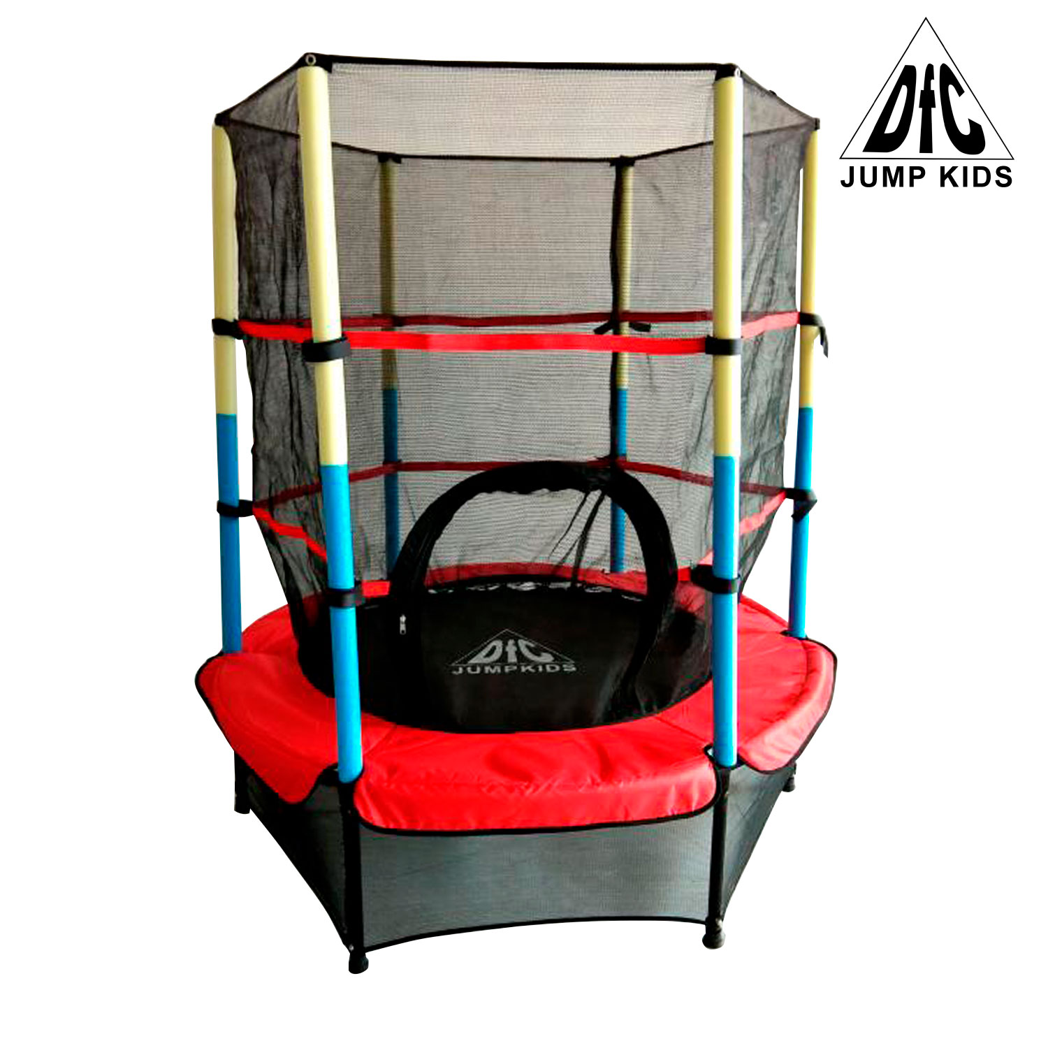 Батут детский красно-желто-синий DFC Jump Kids 55"
