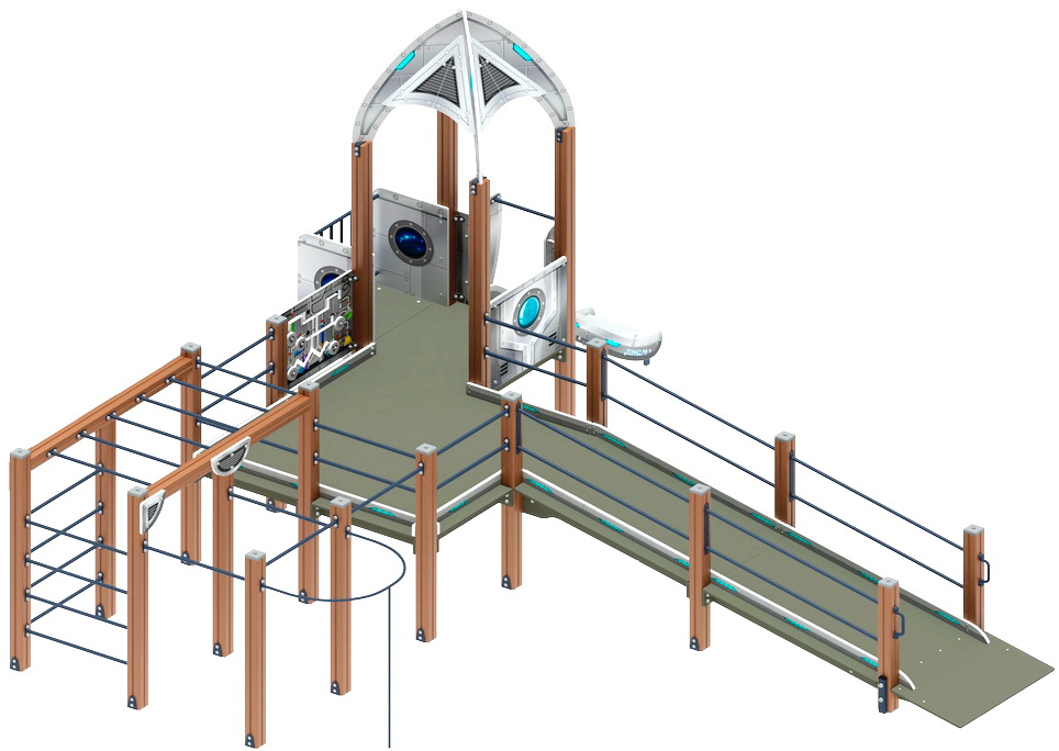 Детский спортивный комплекс ЗАБОТА КОСМОПОРТ (H=750) ДОВ 20.14.02-02