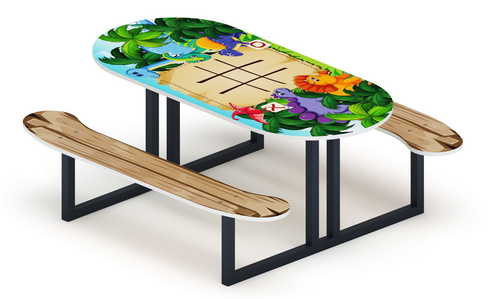 Столик детский овальный МФ 31.01.09-03 Крестики-нолики