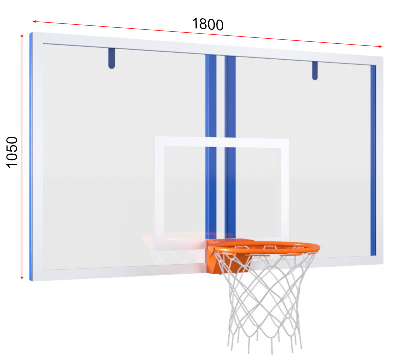 Игровой щит из оргстекла 15 мм с кольцом (на выбор)