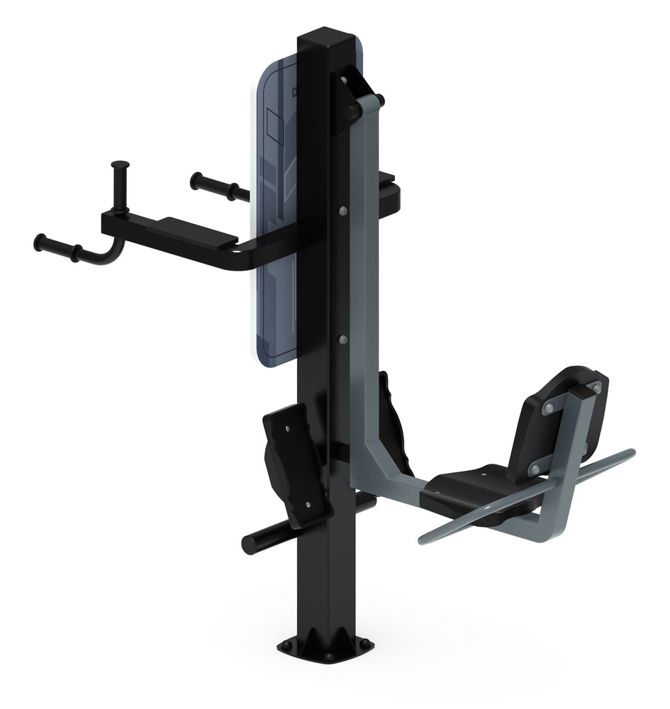 Тренажер уличный ХИПС + МАЯТНИК (серый) СТ 023-13