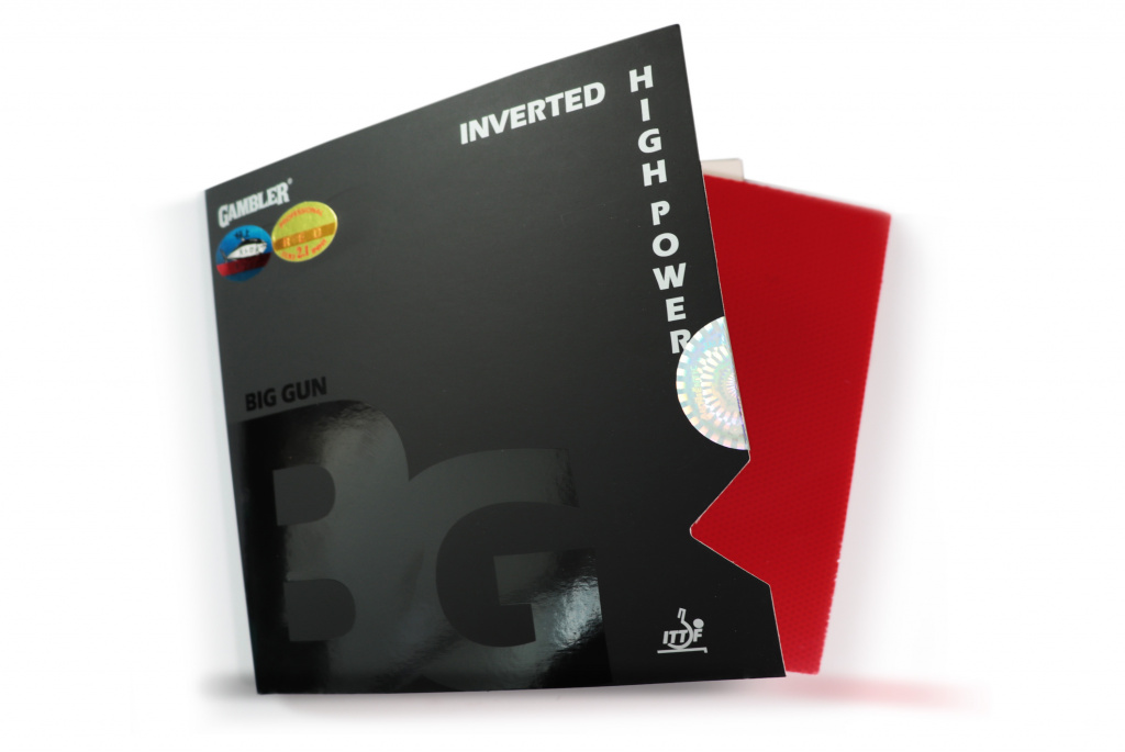 Накладка на ракетку для настольного тенниса GAMBLER Big gun hard 2,1 red