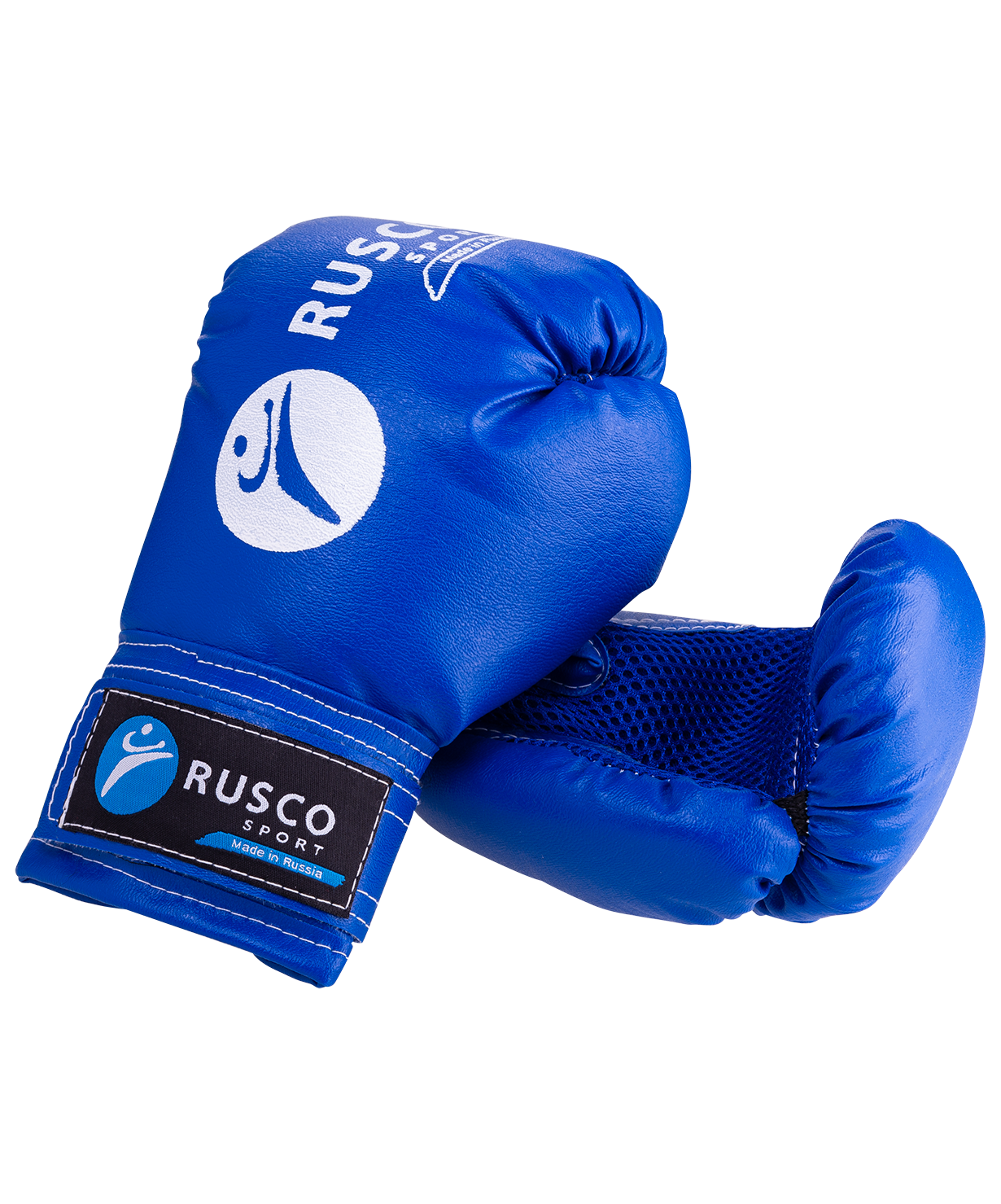 Набор для бокса Rusco, 6oz, кожзам, синий