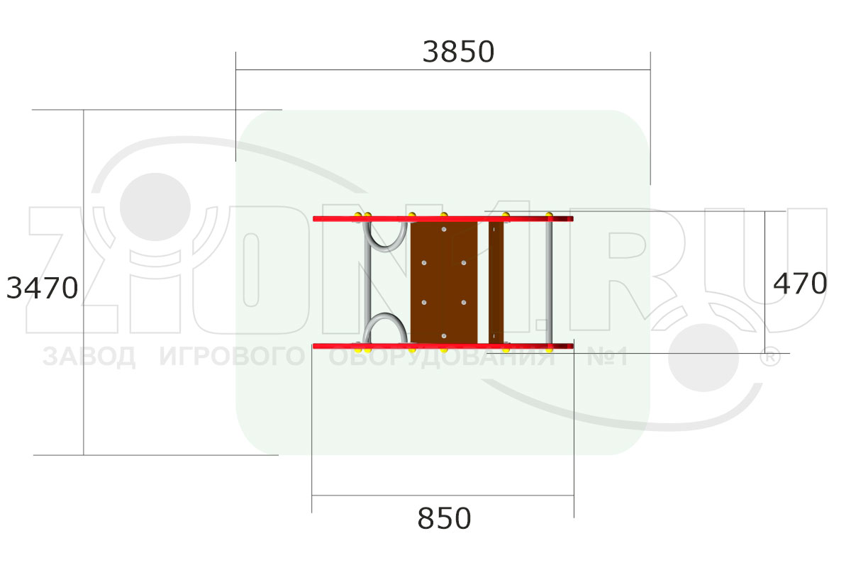 Качалка на двух пружинах ZION Автомобиль