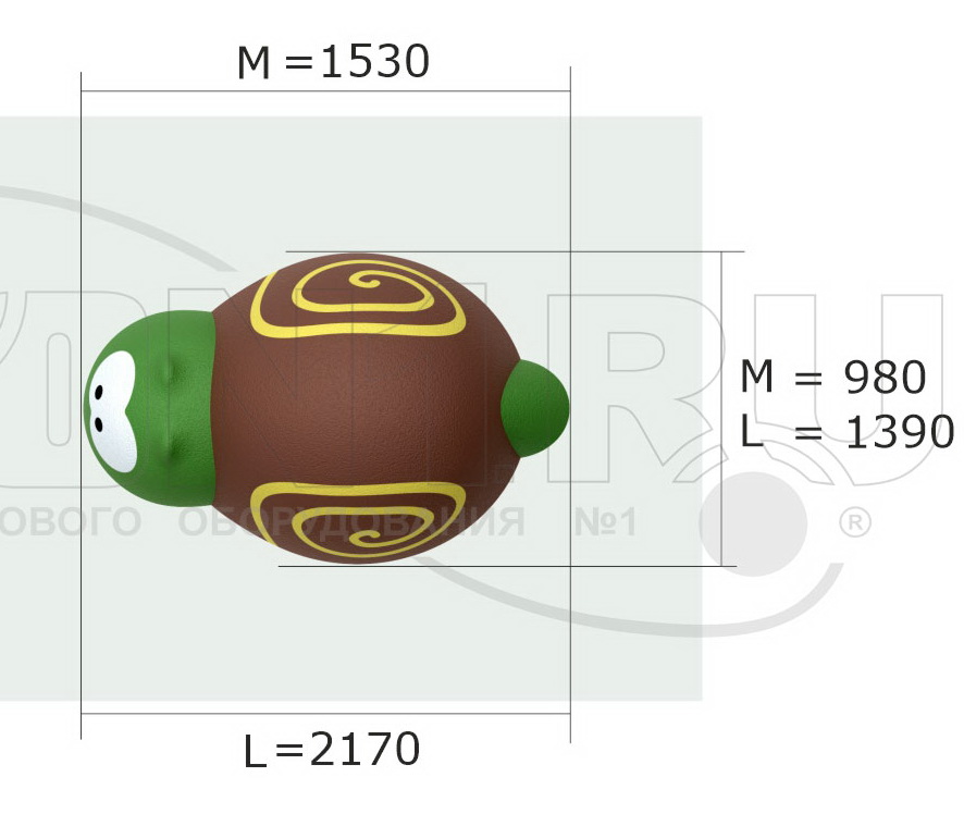 Резиновая 3D-фигура ZION Улитка (для парков и детских площадок)