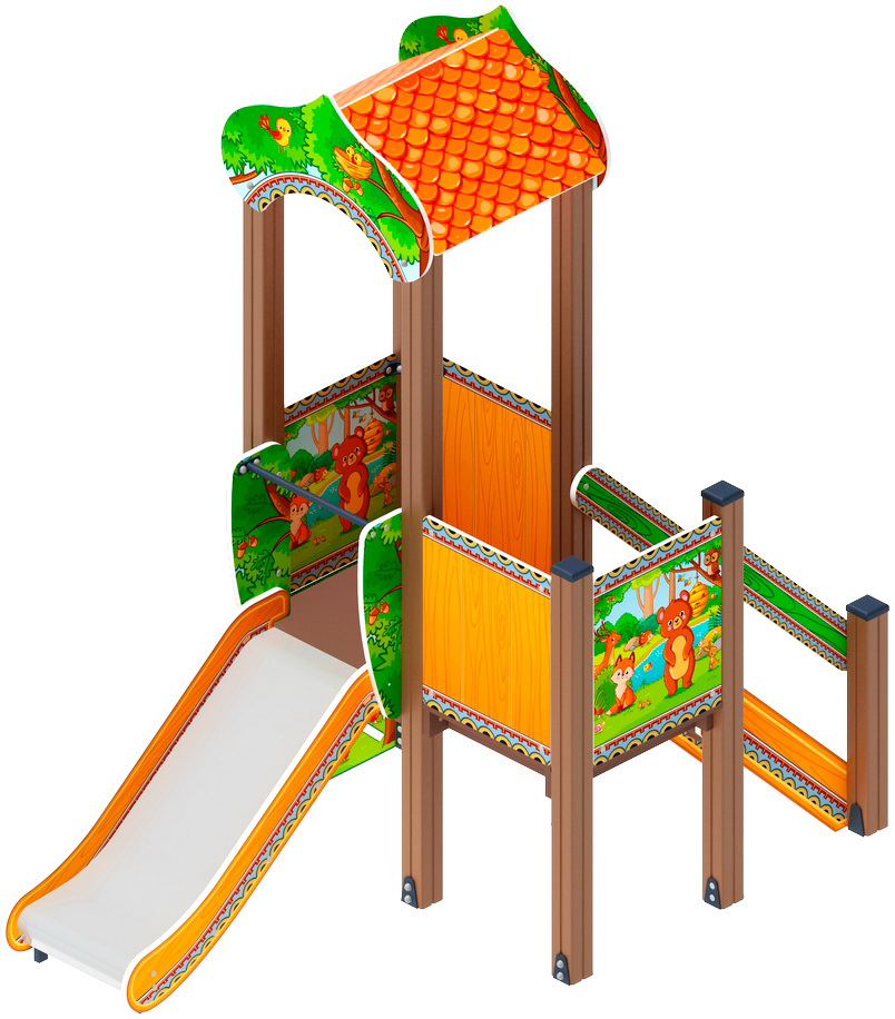 ПОЛЯНКА детский игровой комплекс ДИК 1.16.02-01 (H=900)