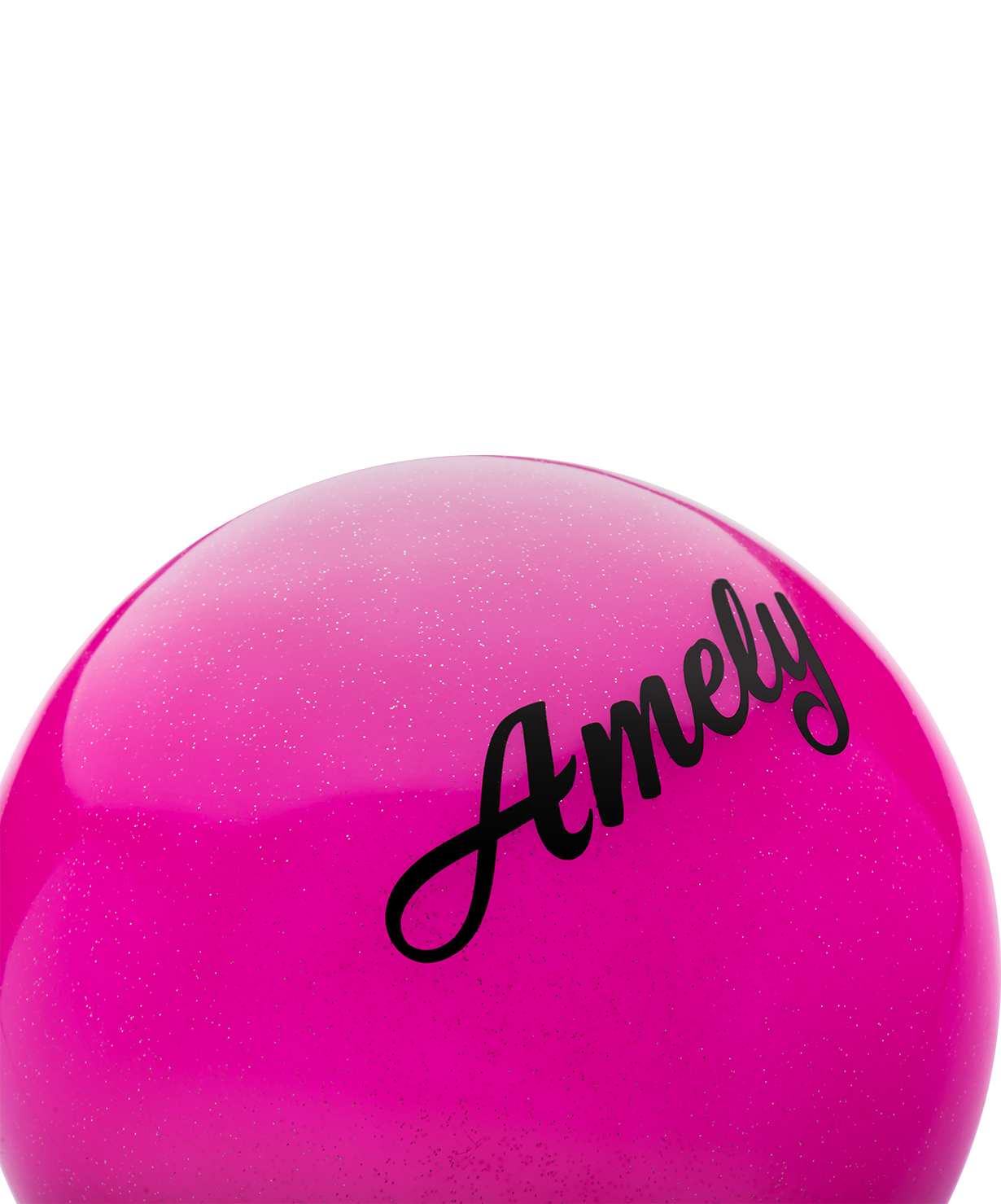 Мяч для художественной гимнастики AGB-102, 15 см, розовый, с блестками