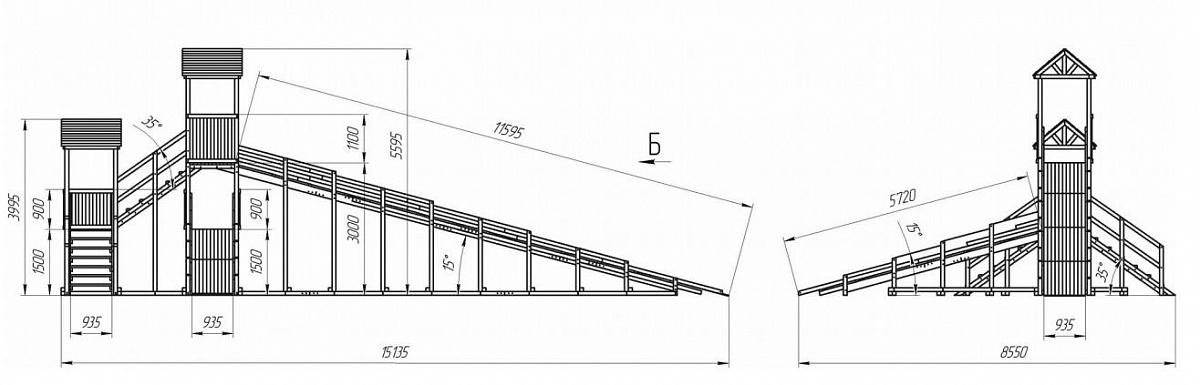Детская зимняя горка ЗИМА Самсон
