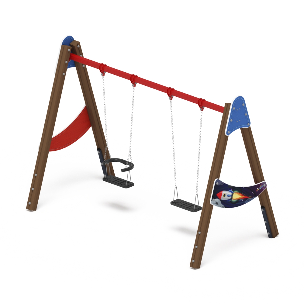 КОСМОПОРТ качели Д2 двойные ИО 12.Д.01.02.02-П.01