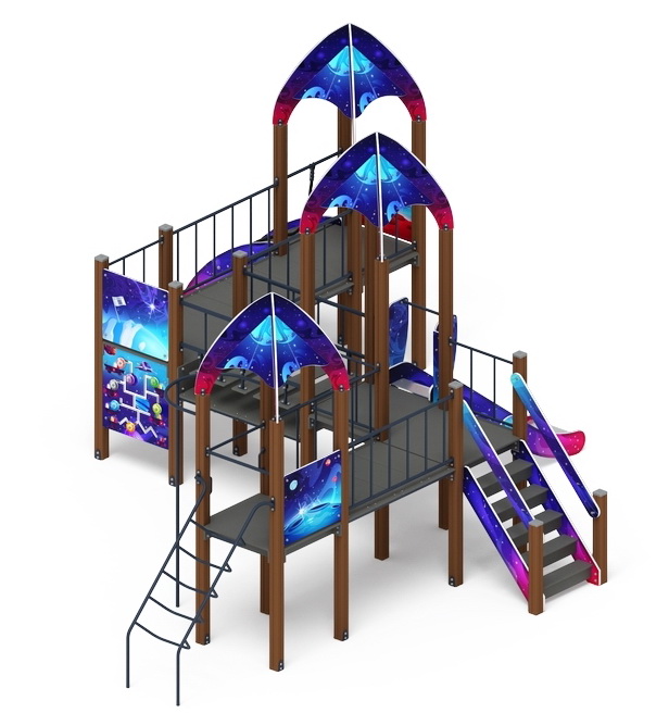 КОСМОПОРТ детский игровой комплекс ДИК 2.14.07-02 (H=1200)