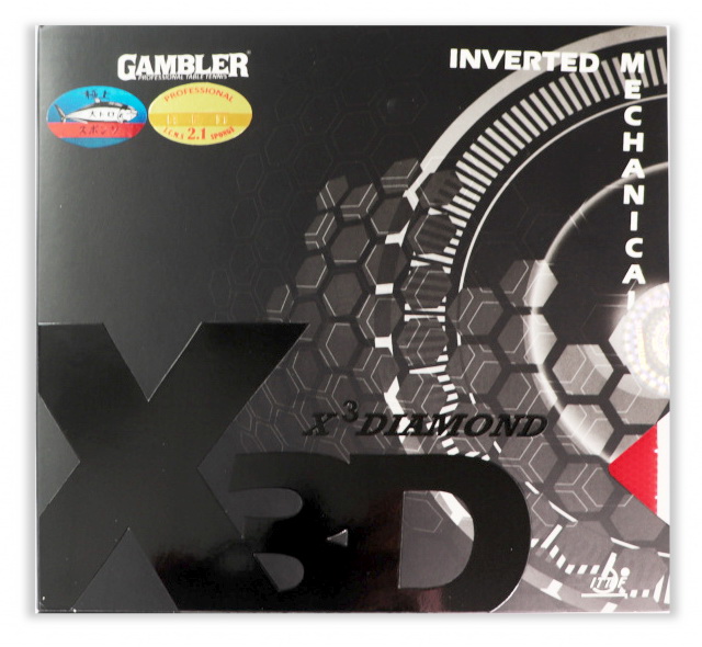 Накладка на ракетку для настольного тенниса GAMBLER X3d hard 2,1 red