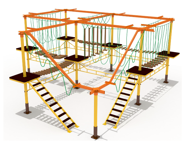 Веревочная высотная полоса препятствий