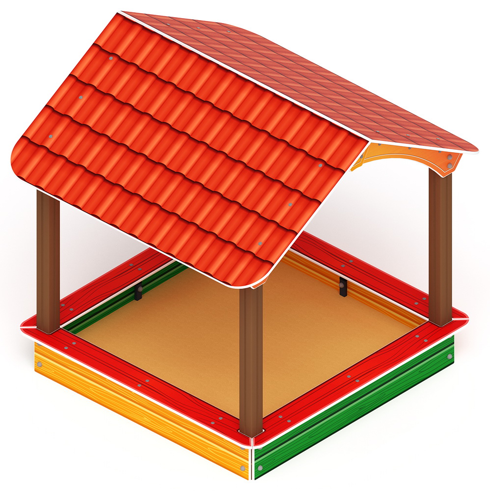 ДОМИК песочный дворик с навесом ИО 6.01.02