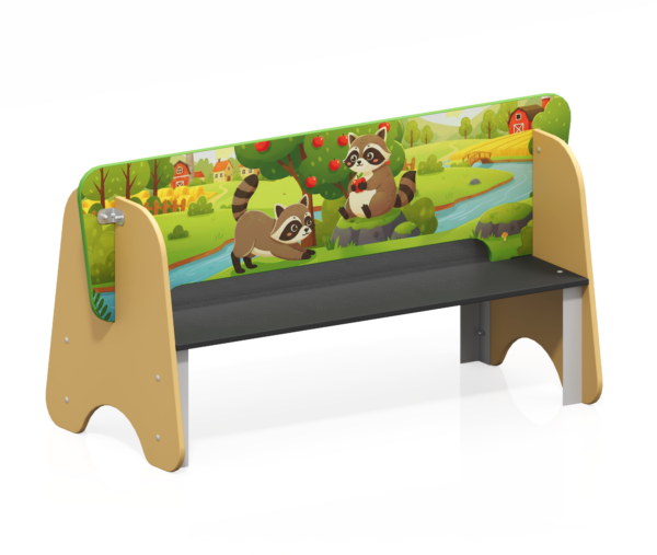 Лавочка детская двойная Енот МФ-05.1