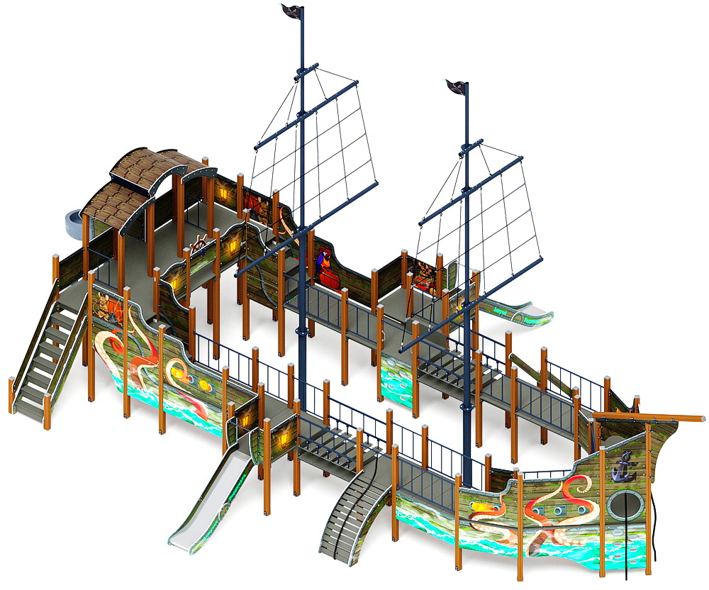 ФЛАГМАН детский игровой комплекс ДИК 2.03.3.03-11 (H=1200, H=1500, H=2000)