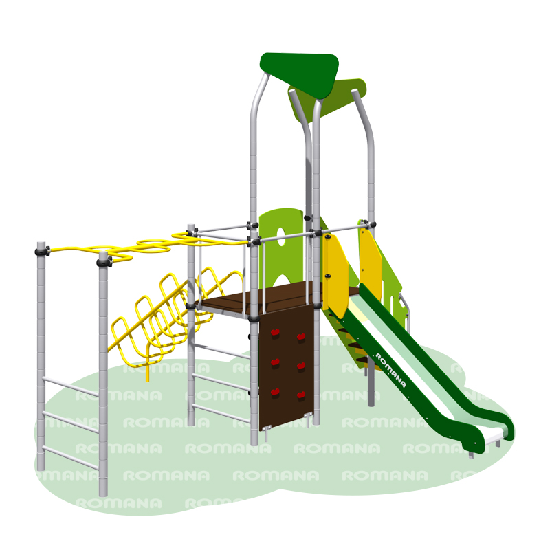 Игровой комплекс «Romana 101.06.02» зелёно/жёлтый