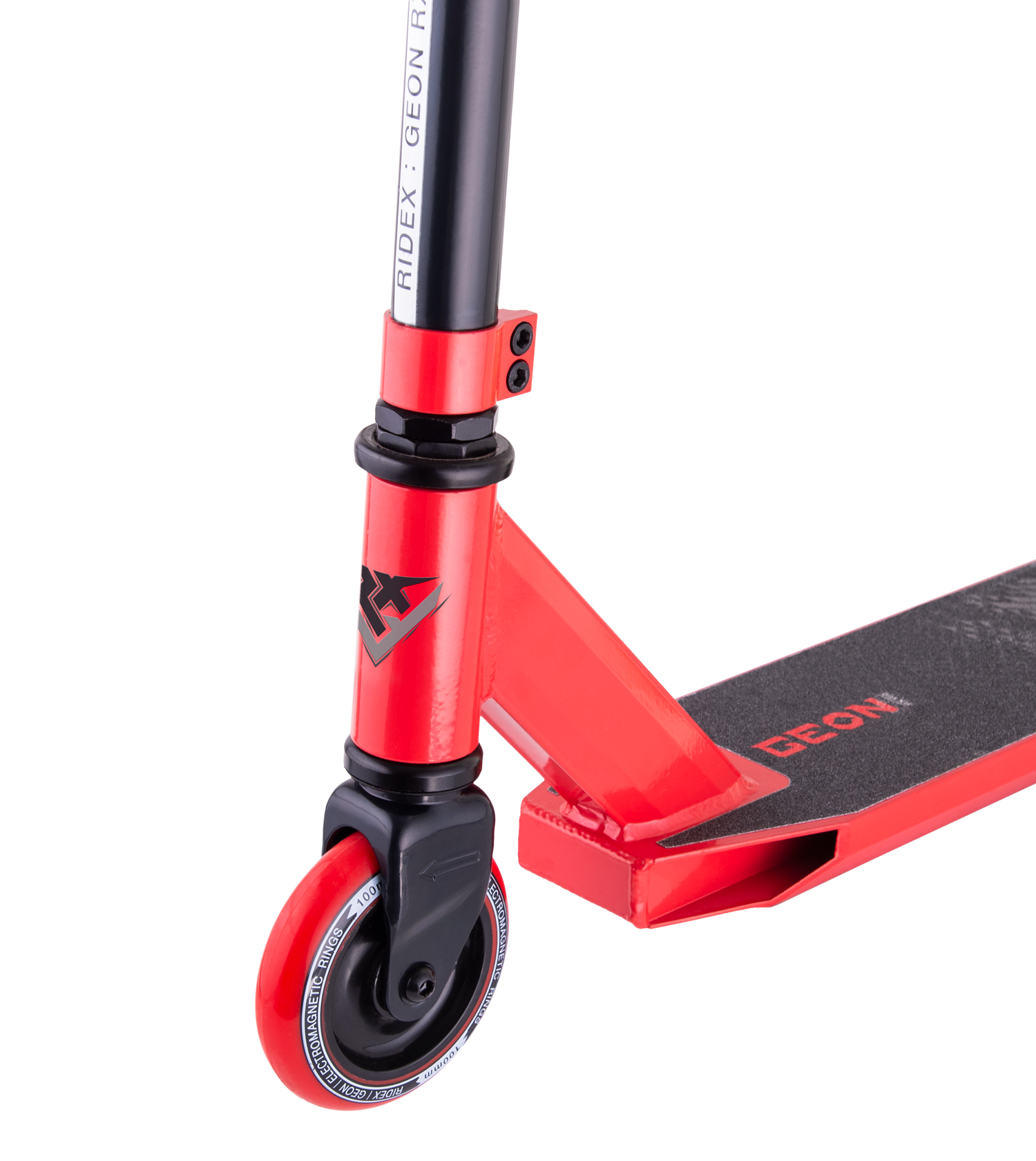 Самокат трюковый Geon red 100 мм
