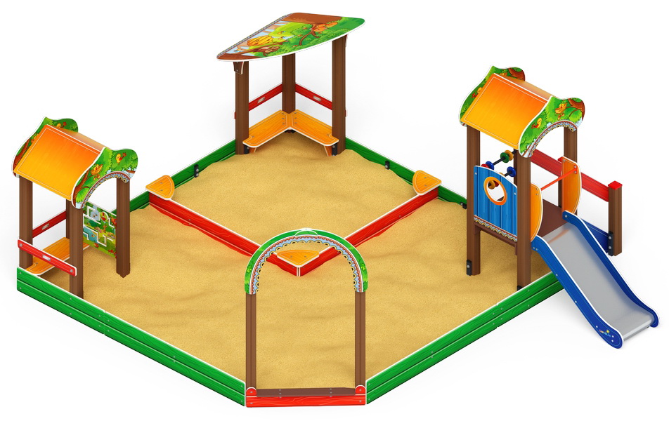 ПОЛЯНКА С ГОРКОЙ (H=750) песочный дворик ИО 6.16.01-01