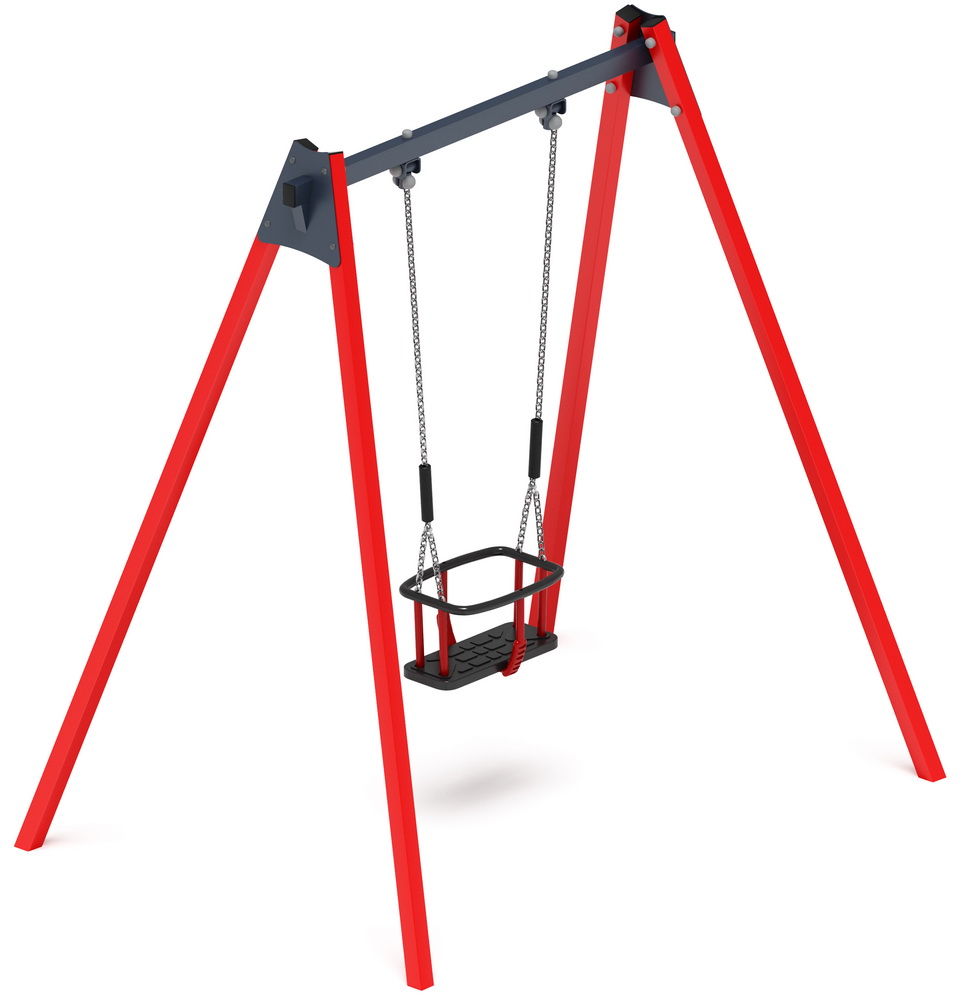 Качели М1 металл  ИО 11.М.04.03-01 (красный)