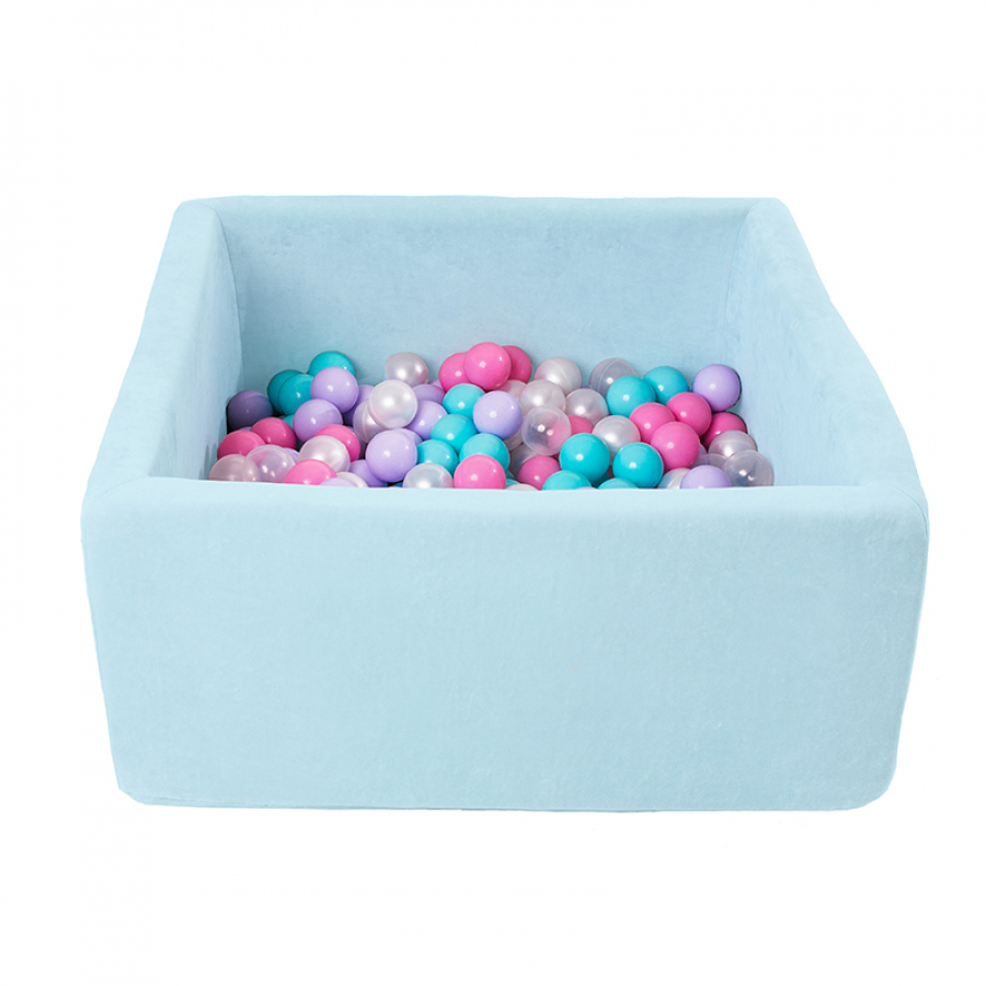 Детский сухой бассейн Romana Airpool Box (Голубой + 300 шаров)