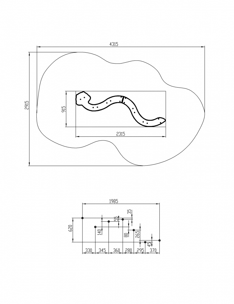 Бум ГУСЕНИЦА для детской площадки СО 1.55.05