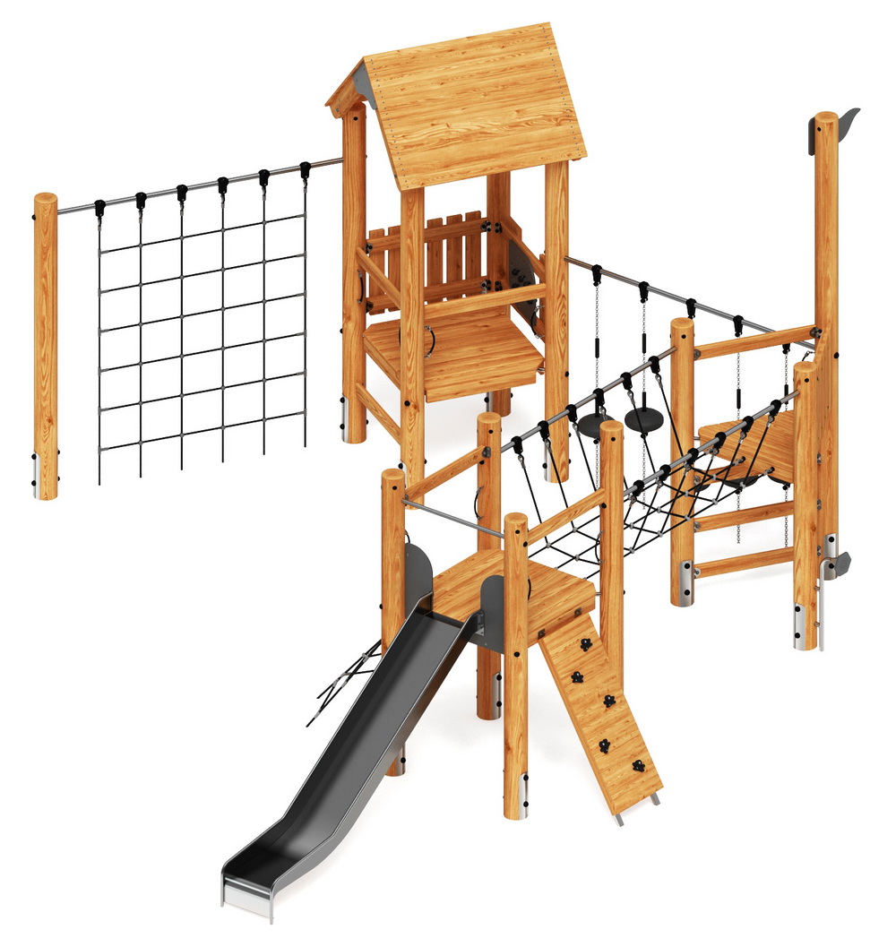 Детский игровой комплекс (Лиственница) H-1400 ДИК 2.24.02-Л