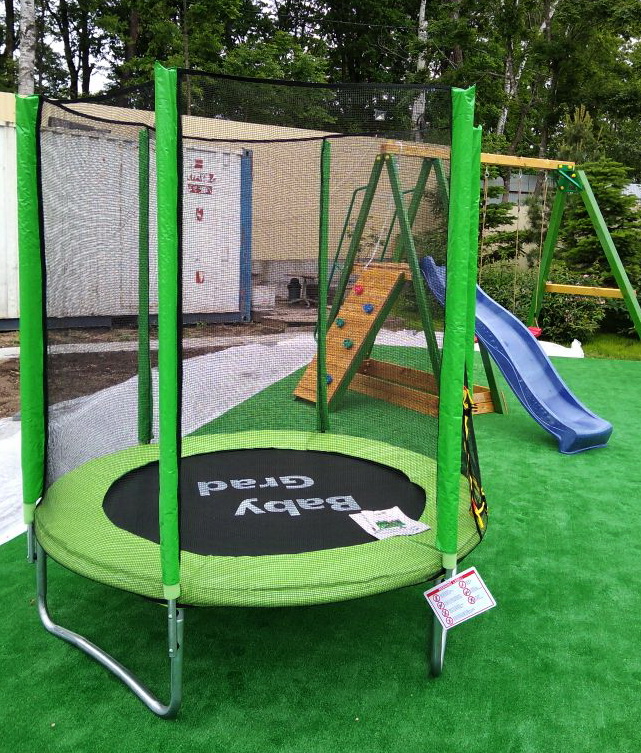 Батут BabyGrad ОПТИМА 6 футов (салатовый)