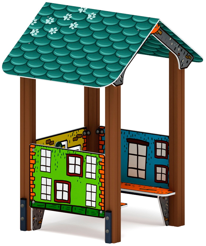 ДОМИК МАЛЫЙ 3 (Город) для детской площадки МФ 10.01.03-01