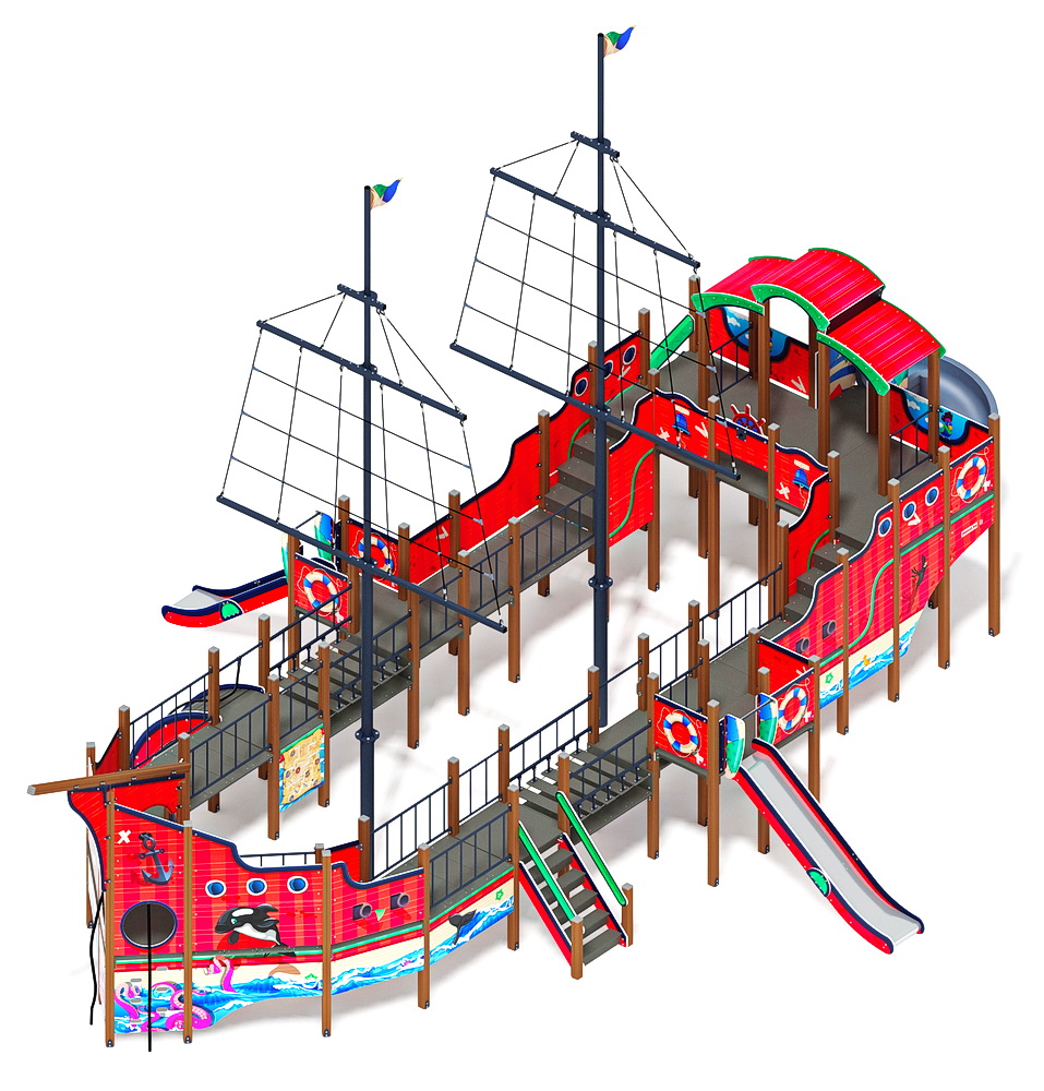 ФЛАГМАН детский игровой комплекс ДИК 2.03.3.03-10 (H=1200, H=1500, H=2000)